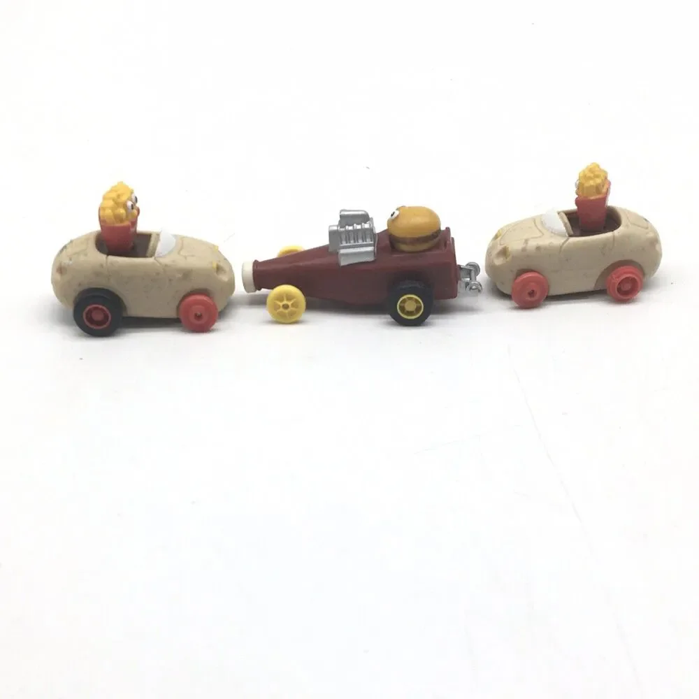 1989 McDonald's McDrive Thru Crew Pull Back Car Burger Ketchup Fries Potato Cars